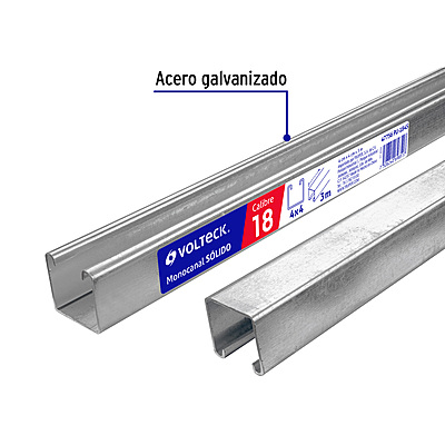 Perfil monocanal sólido de 3 m, 4 x 4 cm cal. 18, VOLTECK - 47756 - PU-184S - Caja con 2 Pieza – Master 0 Perfil monocanal sólido de 3 m, 4 x 4 cm cal. 18, VOLTECK - 47756 - PU-184S - Caja con 2 Pieza – Master 0
