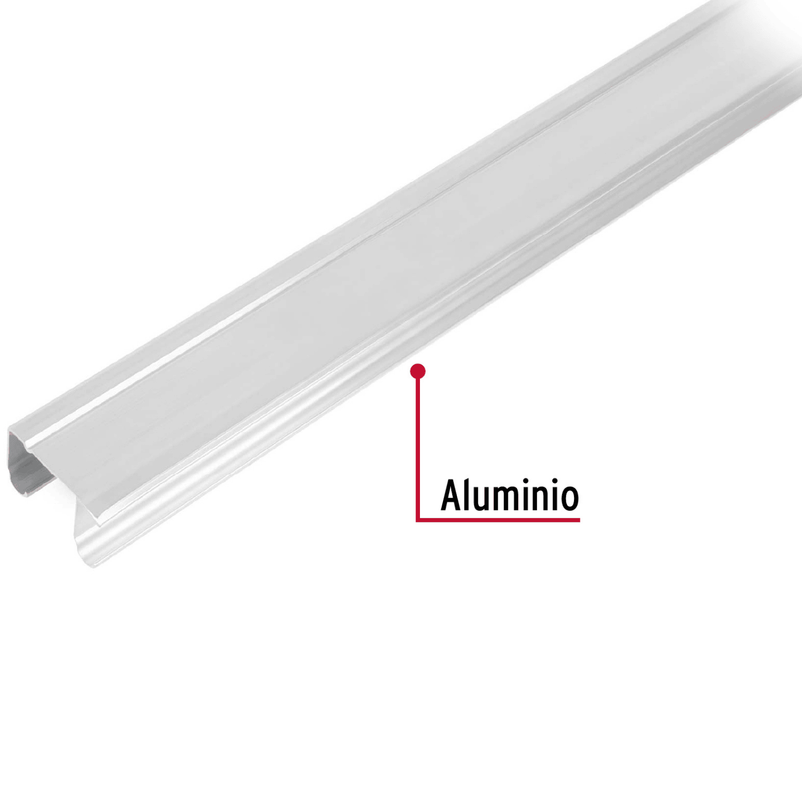 Riel superior 'JJ' de aluminio para puerta corrediza 3 m-RJJ-30 / 48973 Riel superior 'JJ' de aluminio para puerta corrediza 3 m-RJJ-30 / 48973