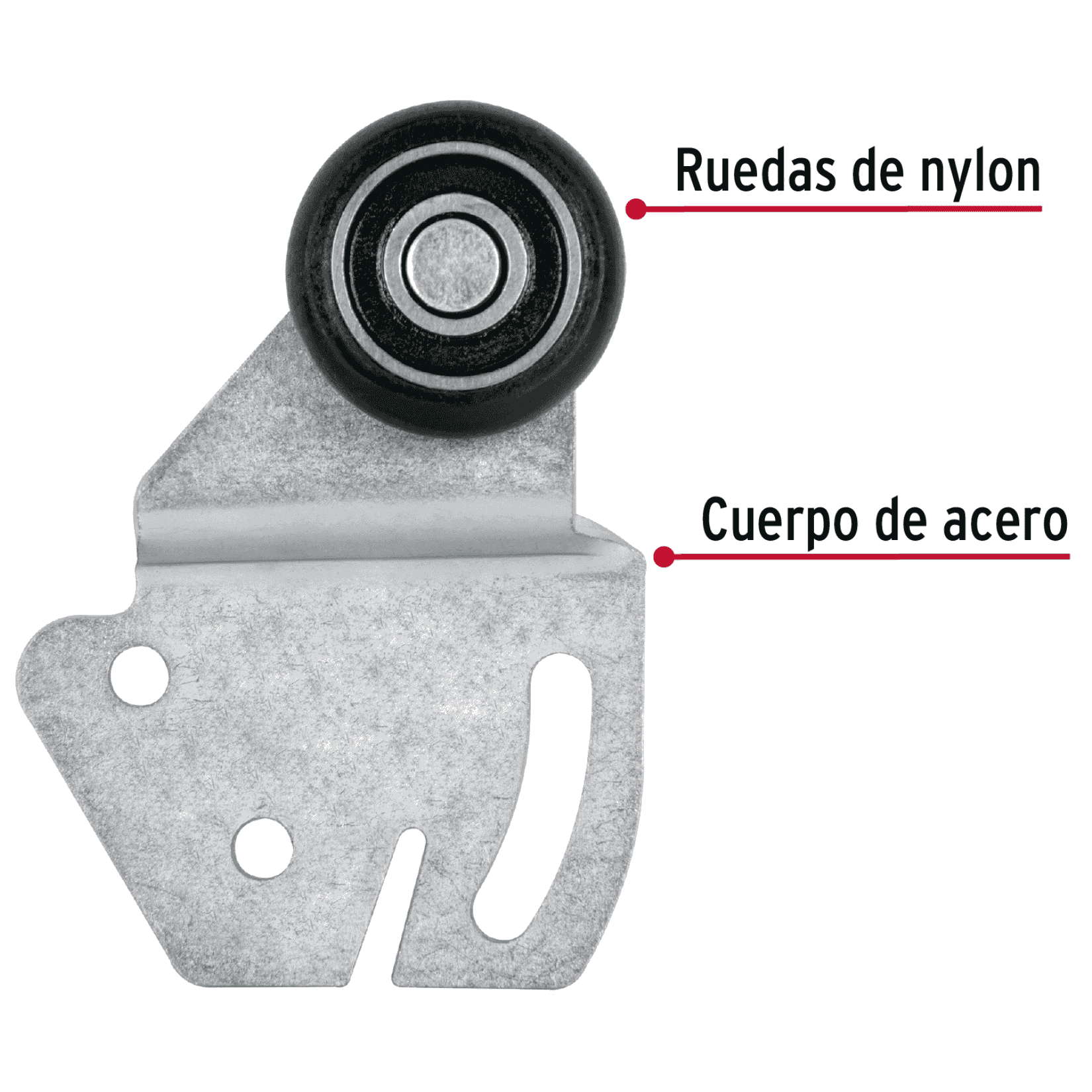 Sistema corredizo para riel superior de clóset, HERMEX-SC-01 / 48970 Sistema corredizo para riel superior de clóset, HERMEX-SC-01 / 48970