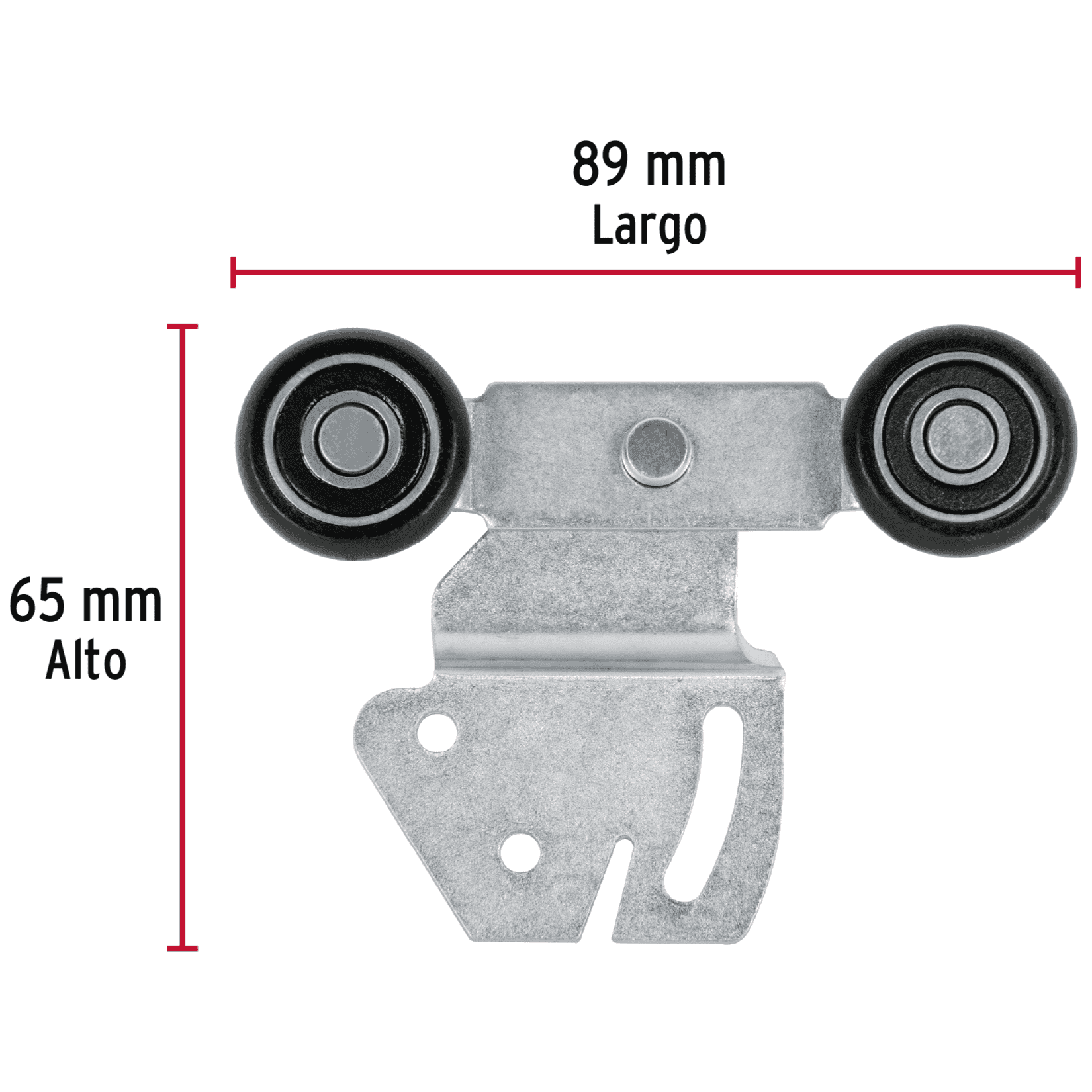 Sistema corredizo doble para riel superior de clóset, HERMEX-SC-02 / 48971 Sistema corredizo doble para riel superior de clóset, HERMEX-SC-02 / 48971