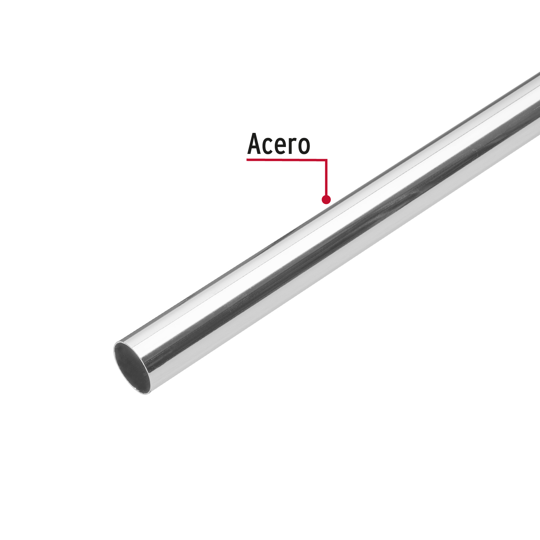 Tubo redondo para clóset,1.5 m, acero cromado, HERMEX - TR-515 / 45894 Tubo redondo para clóset,1.5 m, acero cromado, HERMEX - TR-515 / 45894