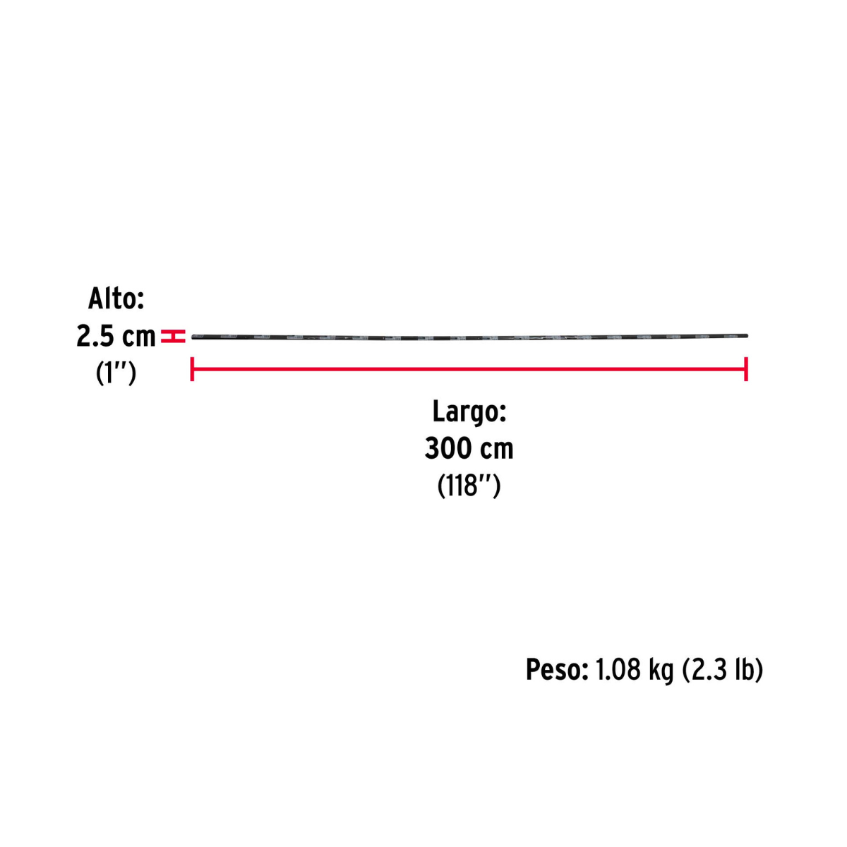 Tubo redondo de 3.0 m negro para closet, HERMEX-TR-530N / 46581 Tubo redondo de 3.0 m negro para closet, HERMEX-TR-530N / 46581